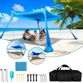 Portable Windproof Beach & Camping Canopy Tent – 5–6 Person Sun Shelter (3m x 3m)
